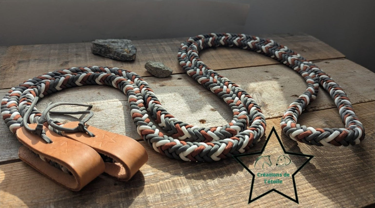 Rênes en paracord - paracord reins